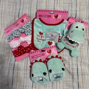 My 1st Valentine's Day Dinosaur Baby Set